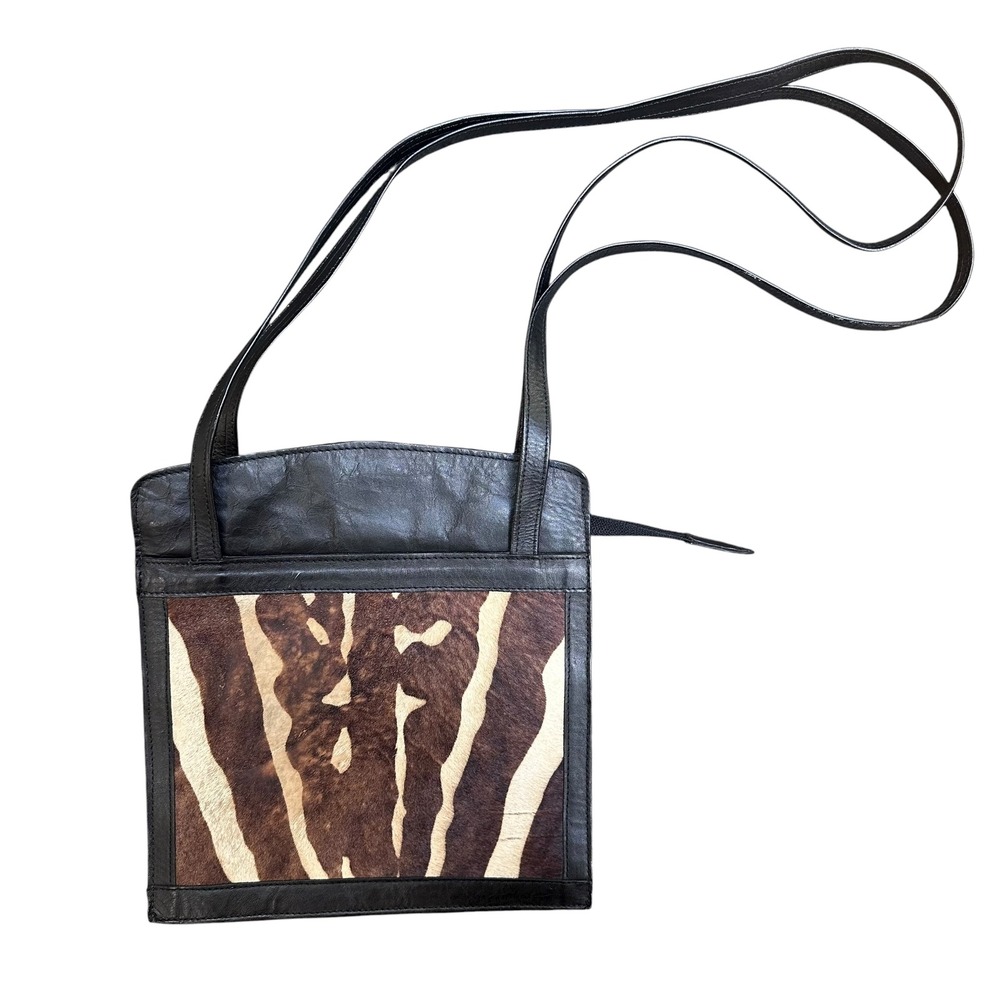 Western Purse Shoulder Bag Leather Animal Print Cowgirl‎ Boho Equestrian Edgy SM